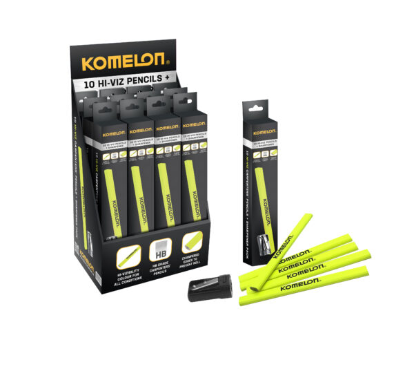 Komelon Tub 10 Hi – Vis Pencils + sharpeners - Image 4
